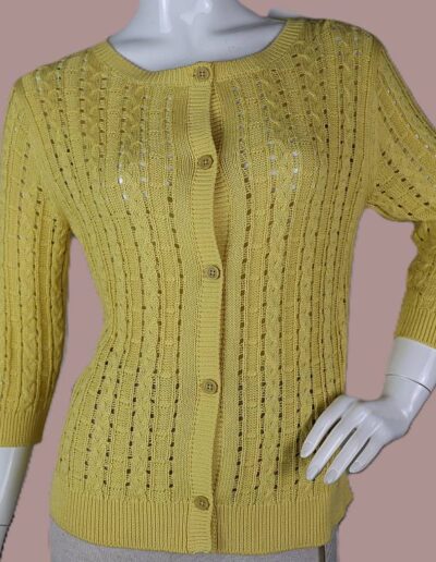 LADIES LONG SLEEVE BUTTON CARDIGAN - EARTHLOOM APPARELS