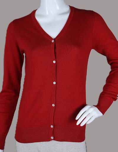 LADIES LONG SLEEVE BUTTON CARDIGAN - EARTHLOOM APPARELS
