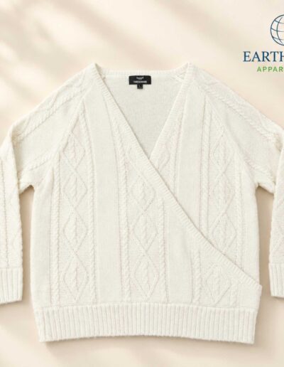 LADIES CABLE KNIT WARP CARDIGAN - EARTHLOOAM APPARELS
