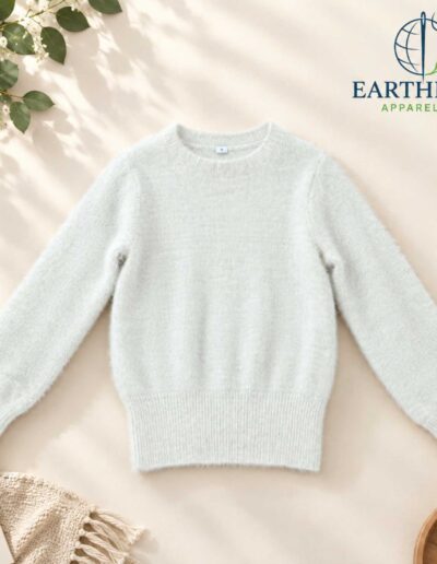 LADIES FLUFFY KNIT JUMPER - EARTHLOOM APPARELS